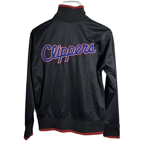 Los Angeles LA Clippers NBA Jacket Blue Label UNK Pockets Black Red Youth Medium - Picture 3 of 10